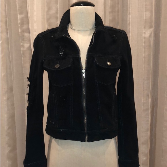 Calmar Romeo Distressed Black Demim Jacket - Picture 2 of 9